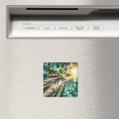 ビューティフルサンセットビーチハウステーマド マグネット (インサイチュ (食洗機))