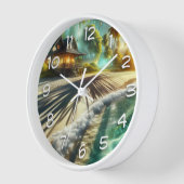 ビューティフルサンセットビーチハウステーマド 壁時計 (傾斜)