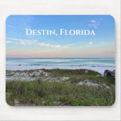 ビューティフルサンセットビーチ写真カスタム都市 マウスパッド (正面)