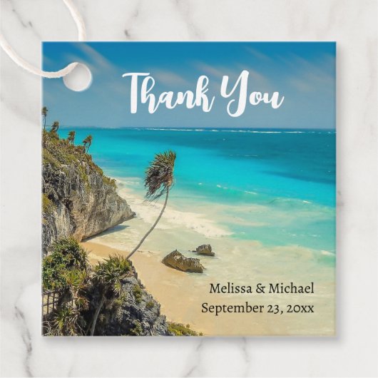 ビューティフルサンディビーチトロピカルパラダイス結婚ズ フェイバータグ (正面)