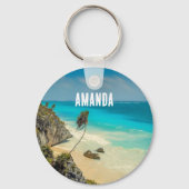 ビューティフルサンディビーチトロピカルパラダイス キーホルダー (正面)