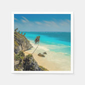 ビューティフルサンディビーチトロピカルパラダイス スタンダードカクテルナプキン (正面)