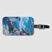 ビューティフルサントリーニギリシャ海ビュー ラゲッジタグ (正面横)