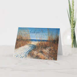 ビューティフルサンド砂丘ビーチ絵画ズサンキューユー サンキューカード