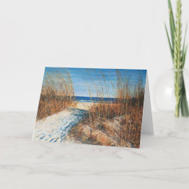 ビューティフルサンド砂丘絵画ビーチのノートカード カード
