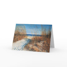 ビューティフルサンド砂丘絵画ビーチのノートカード