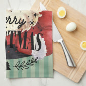 ビューティフルサン伝統的タレトロレッドグリーン キッチンタオル (四つ折り)