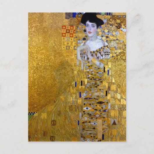 ビューティフルザウーマン金ゴールドグスタフクリムト ポストカード (正面)