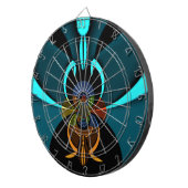 ビューティフルシアン抽象芸術アートプリント ダーツボード (正面右)