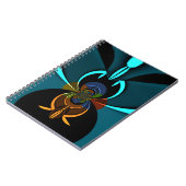 ビューティフルシアン抽象芸術アートプリント ノートブック (左側)