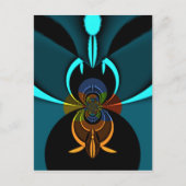 ビューティフルシアン抽象芸術アートプリント ポストカード (正面)