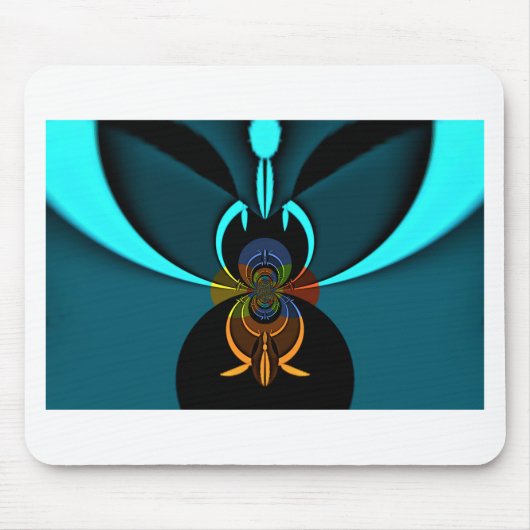 ビューティフルシアン抽象芸術アートプリント マウスパッド (正面)