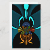 ビューティフルシアン抽象芸術アートプリント 便箋 (正面/裏面)