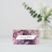 ビューティフルシェードパープルと金ゴールドスモーキーマーブル 名刺 (スタンド正面)