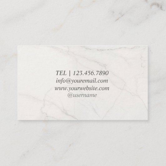 ビューティフルシェードブルガンディと金ゴールドスモーキーマーブル 名刺 (裏面)