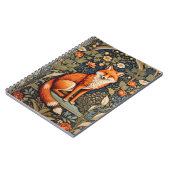 ビューティフルシッティングレッドキツネウィリアムインスパイアモリス ノートブック (左側)