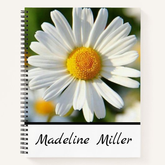 ビューティフルシャスタデイジー |カスタムフローラ ノートブック (正面)