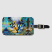 ビューティフルシャメスキットンブルーグリーン金ゴールド ラゲッジタグ (正面横)