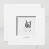 ビューティフルシャメネキャットチョークスケッチ ノートカード (正面/裏面)