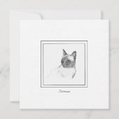 ビューティフルシャメネキャットチョークスケッチ ノートカード (正面)