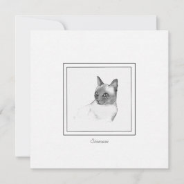 ビューティフルシャメネキャットチョークスケッチ ノートカード