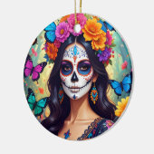 ビューティフルシュガースカルオーナメント セラミックオーナメント (左)