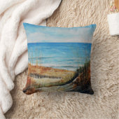 ビューティフルショアビーチランドスケープアート クッション (ブランケット)