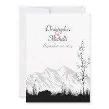 ビューティフルシルエットマウンテン結婚式招待状