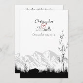 ビューティフルシルエットマウンテン結婚式招待状 招待状 (正面/裏面)