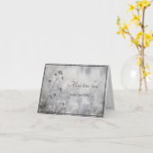 ビューティフルシルバーフローラ悔やみや弔慰 カード (黄色い花)