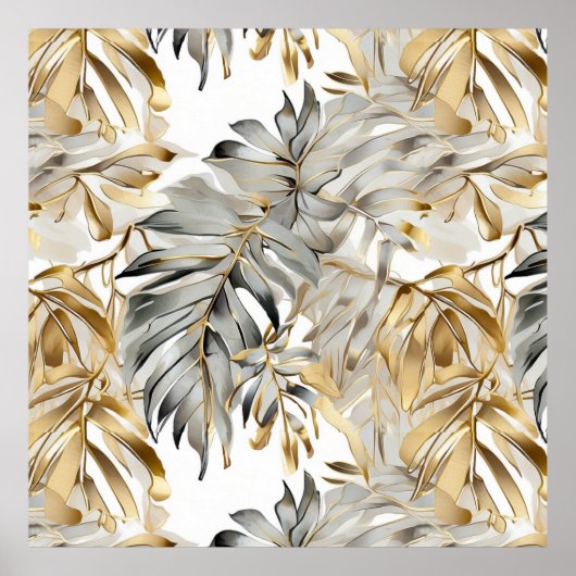 ビューティフルシルバー金ゴールドパーム離れズ ポスター (正面)