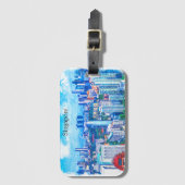 ビューティフルシンガポールアジアパノラマビュー ラゲッジタグ (正面縦)