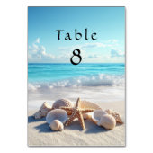 ビューティフルシーシェルズヒトデビーチ結婚式 テーブルナンバー (正面)