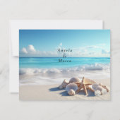 ビューティフルシーシェルズヒトデビーチ結婚式 招待状 (裏面)