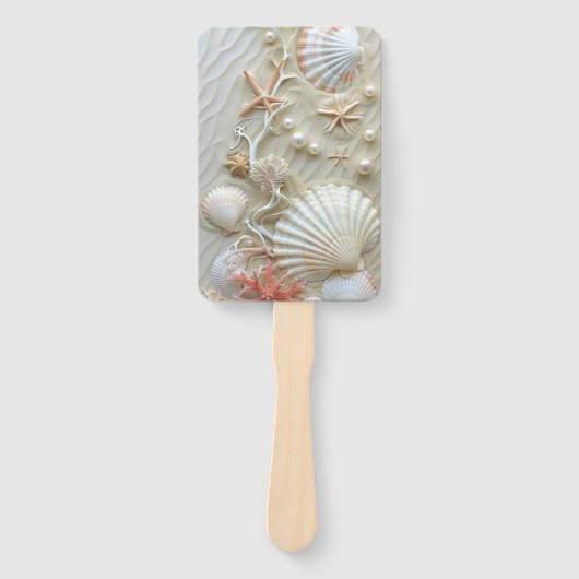 ビューティフルシーシェルズヒトデ真珠ビーチ ハンドファン (正面)