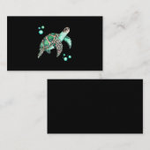 ビューティフルシータートル水彩 名刺 (正面/裏面)