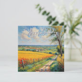 ビューティフルシーナリーサマーカントリーサイド誕生日 カード (スタンド正面)