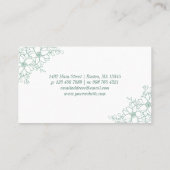 ビューティフルシーフオムグリーンフローララインアート 名刺 (裏面)