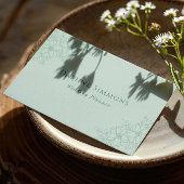 ビューティフルシーフオムグリーンフローララインアート 名刺