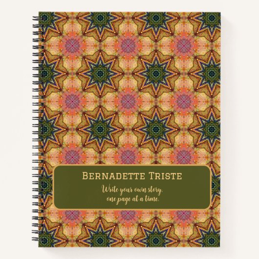 ビューティフルジュエルトーニング名前をカスタムすることわざスター ノートブック (正面)