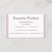 ビューティフルスイートピーフラワーイベントプランナー 名刺 (裏面)