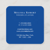 ビューティフルスカイブルーフローラマンダラマーブル スクエア名刺 (裏面)