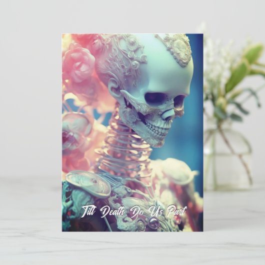 ビューティフルスケルトンブライド結婚式招待状 招待状 (スタンド正面)