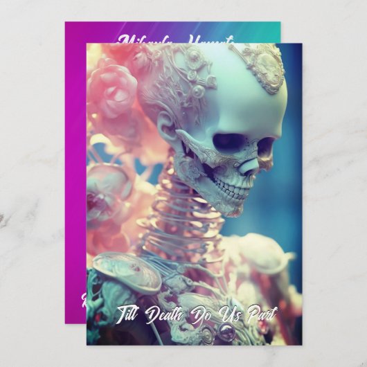 ビューティフルスケルトンブライド結婚式招待状 招待状 (正面/裏面)