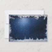 ビューティフルスノーフレークブルーウィンターブライダルシャワー サンキューカード (裏面)