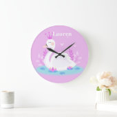 ビューティフルスワンプリンセステーマ ラージ壁時計 (ホーム)