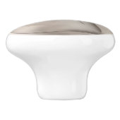 ビューティフルスワンホワイト&シルバーエレガントカスタムシック セラミックノブ (側面)