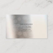ビューティフルスワンホワイト&シルバーエレガントカスタムシック 名刺 (裏面)