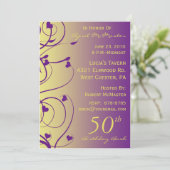 ビューティフルスワール50th誕生日招待状 招待状 (スタンド正面)