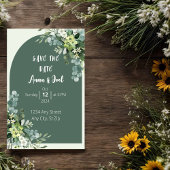 ビューティフルセージグリーンリー結婚式招待状 招待状